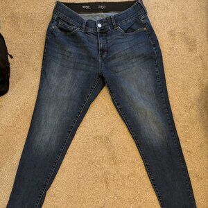 a.n.a Dark Wash Skinny Jeans Size 18W Mid Rise Stretch Denim